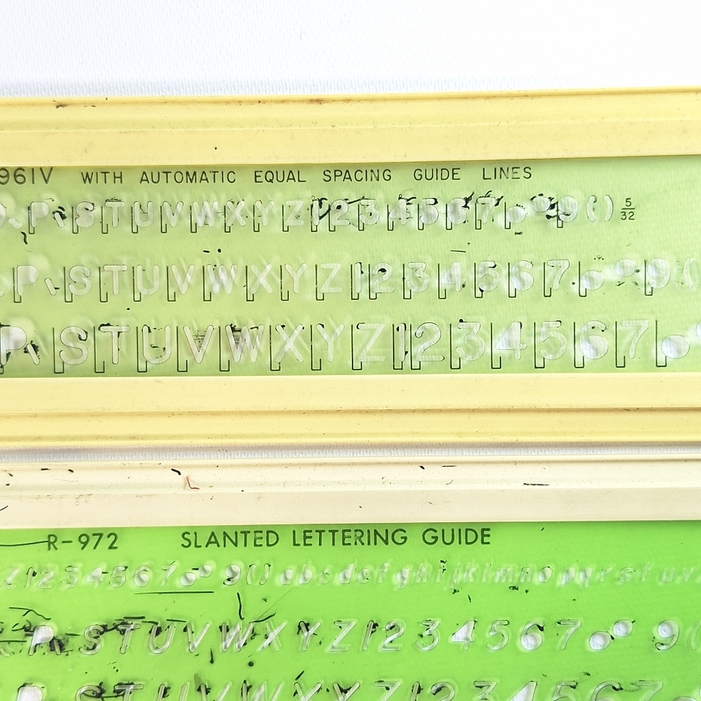Vintage Berol RapiDesign Lettering Guide Stencils, 2 - Picture 4 of 8